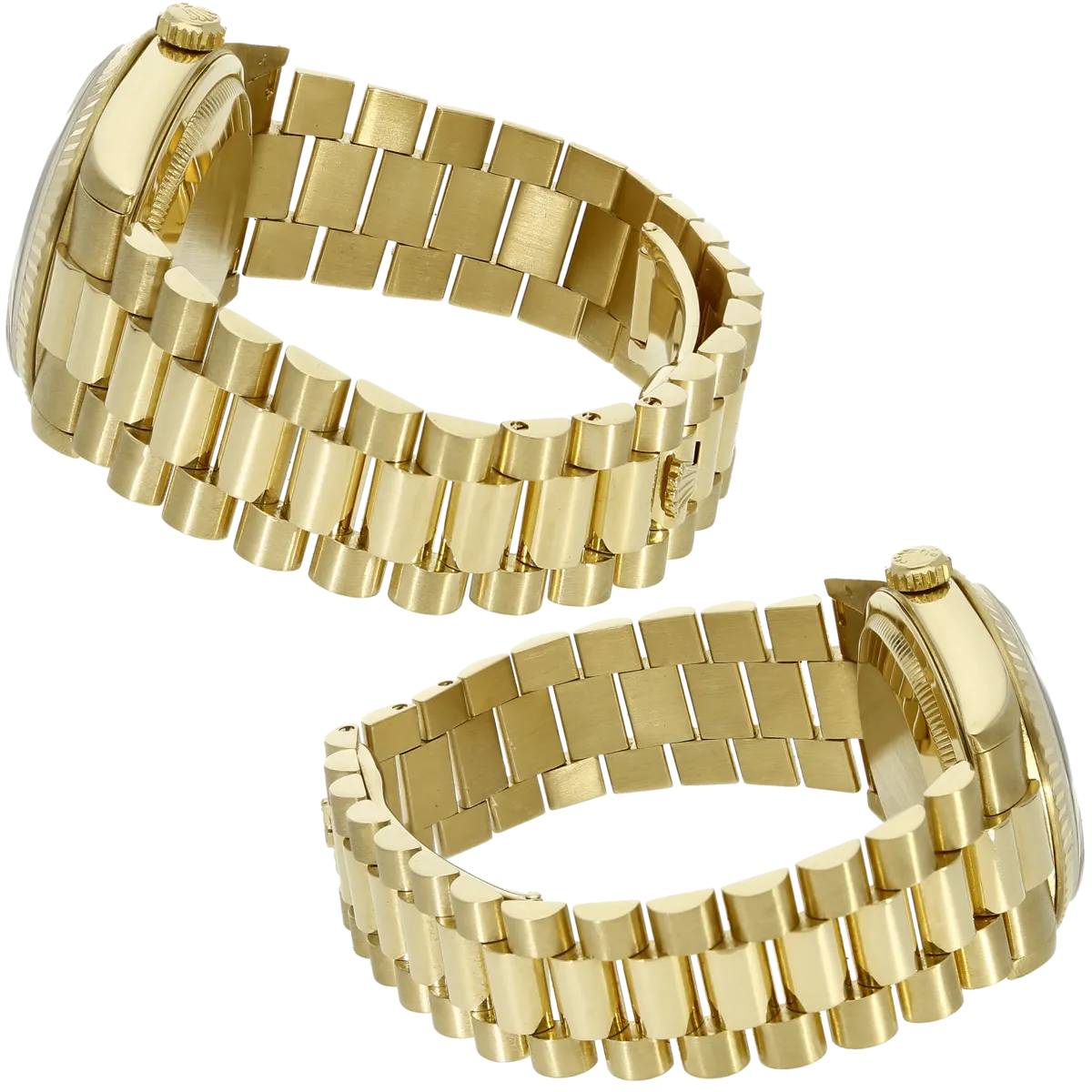 Rolex Day Date MOP Dia Armband links rechs 