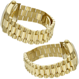 Rolex Day Date MOP Dia Armband links rechs 