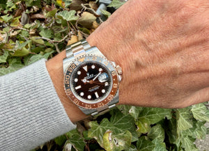 Rolex GMT Stahl Rotgold an Arn 