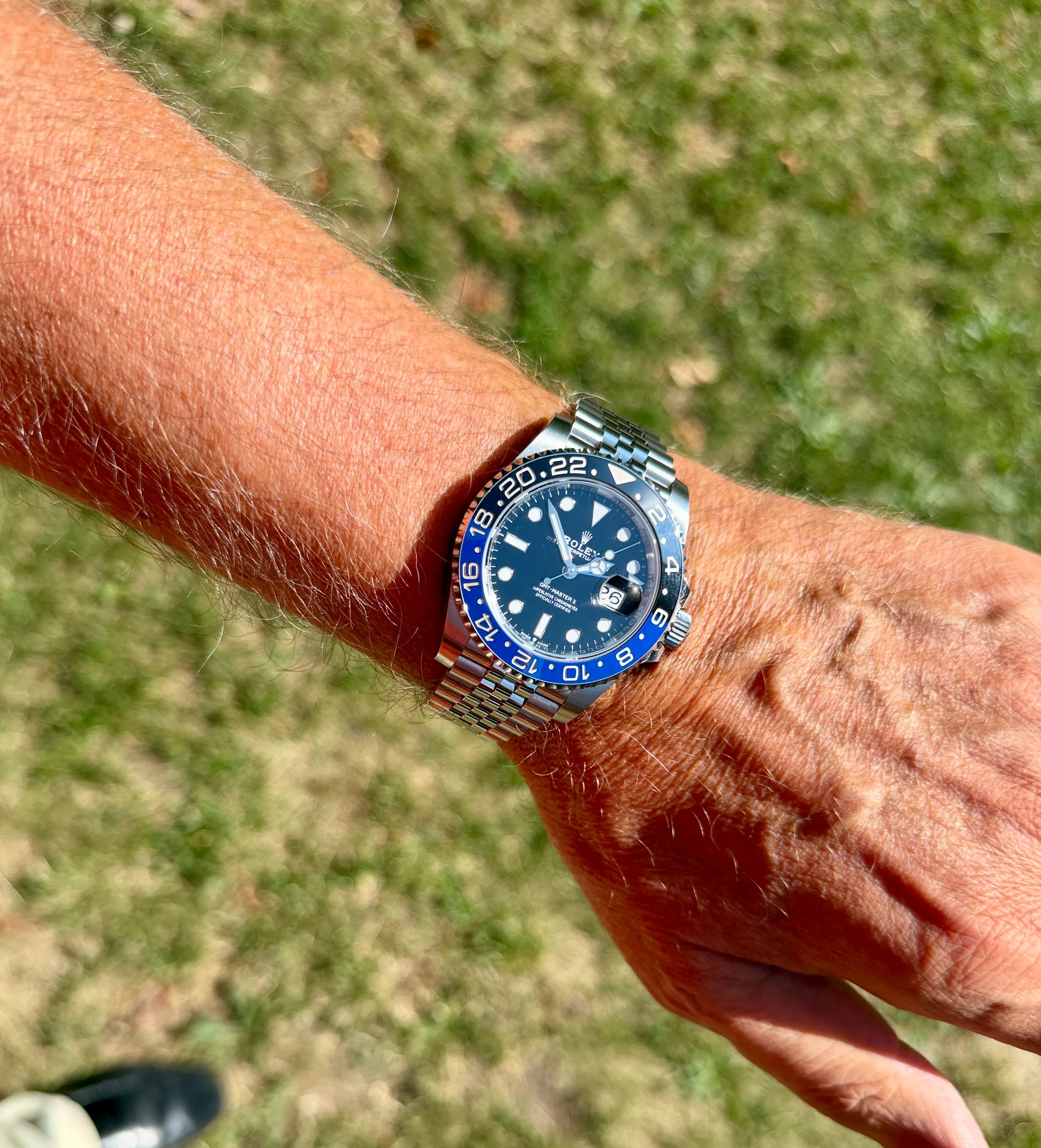 Rolex GNT Mastr II 126170 BLNR am Arm 