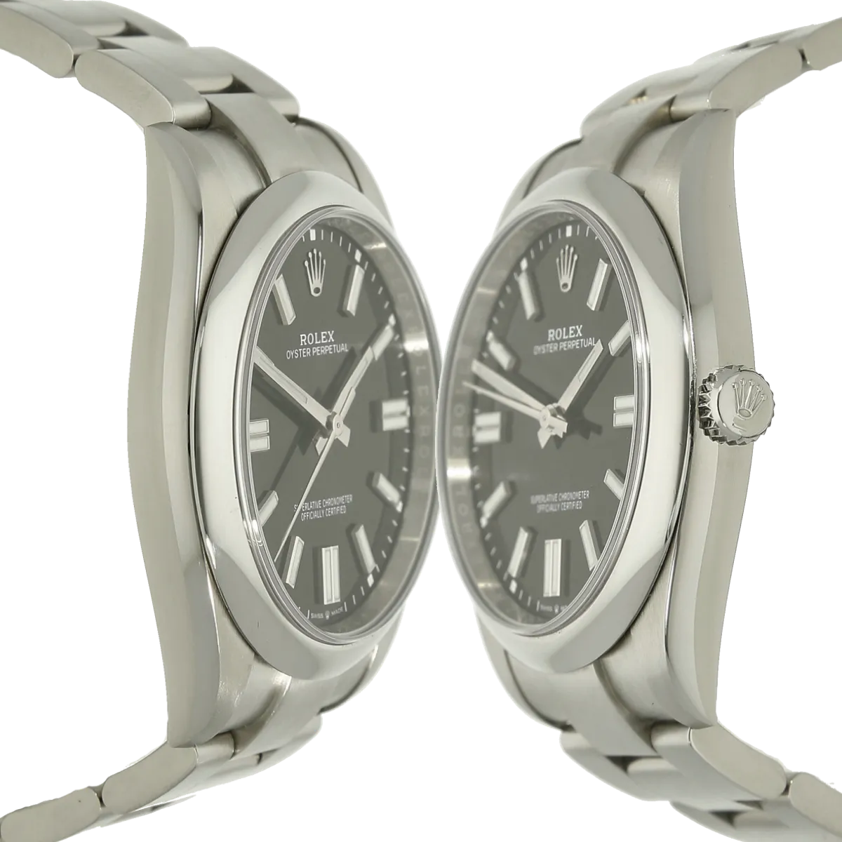 Rolex Oyster Perpetual 41 124300 Gehaeuse links rechts 