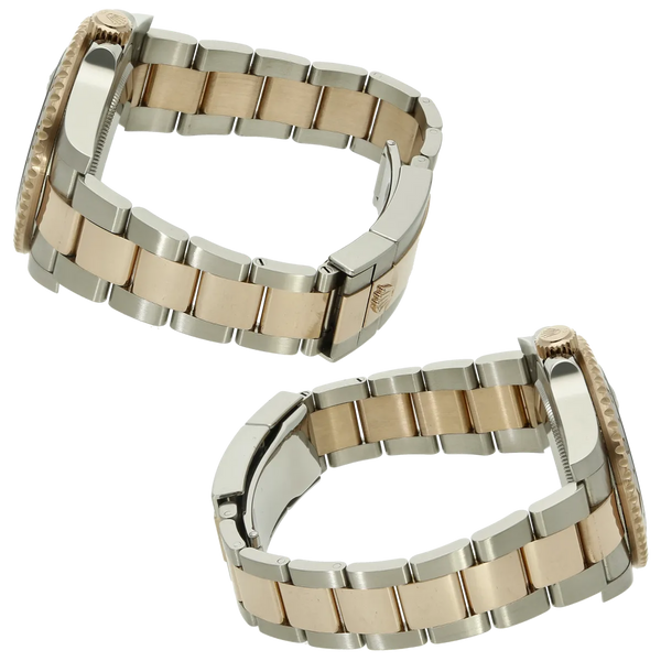Rolex GMT Stahl Rotgold Armband links rechts 