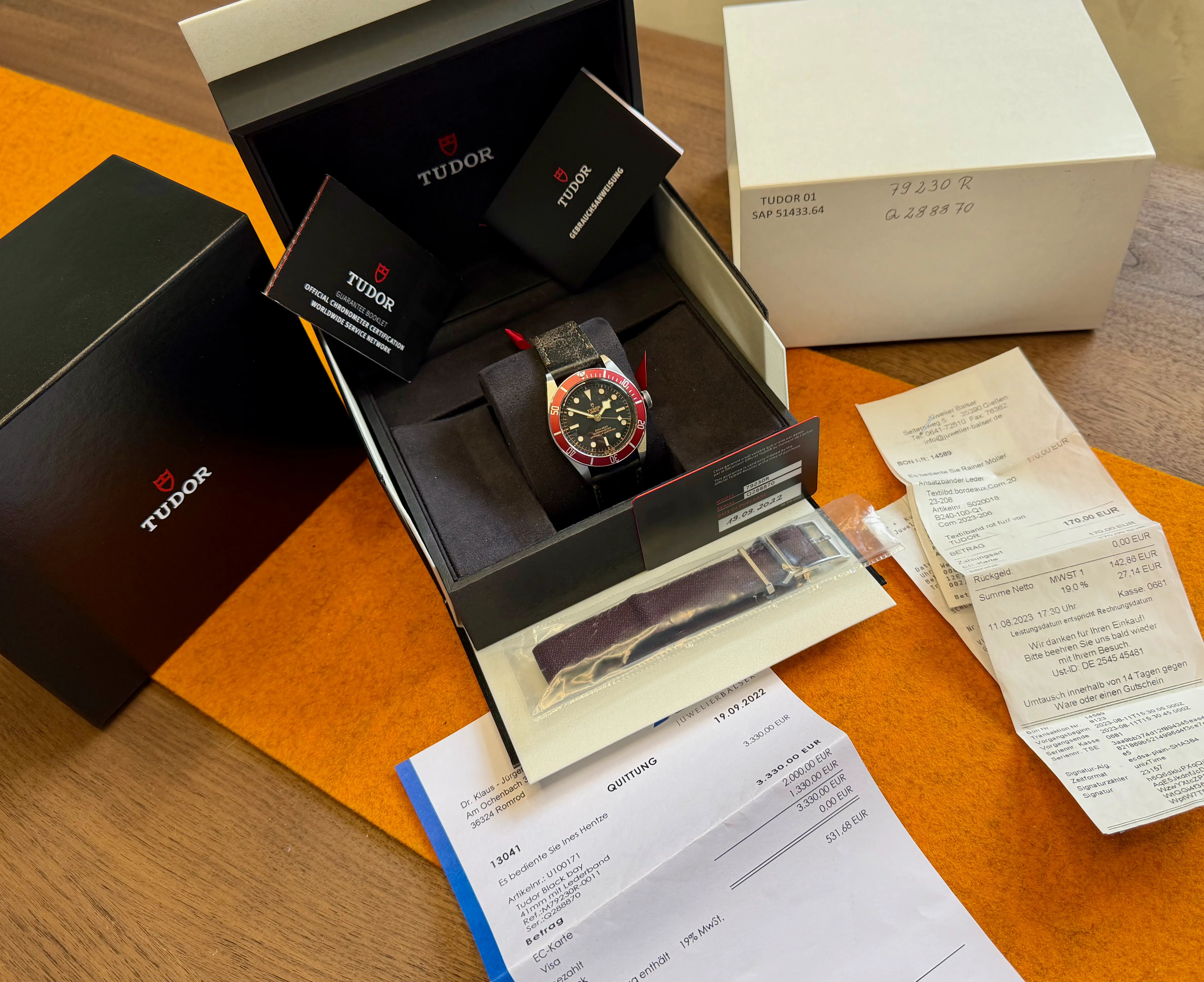 Tudor 79230 R Black Bay mit Papieren