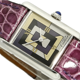 lim Cartier Tank must Art Deco 1614 Zifferblatt 
