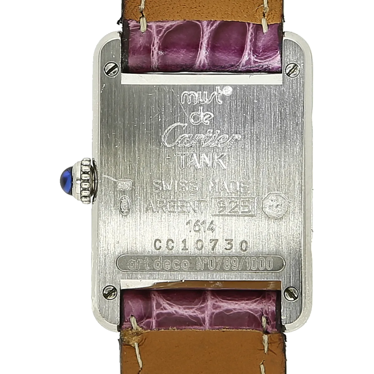 lim Cartier Tank must Art Deco 1614 Boden 