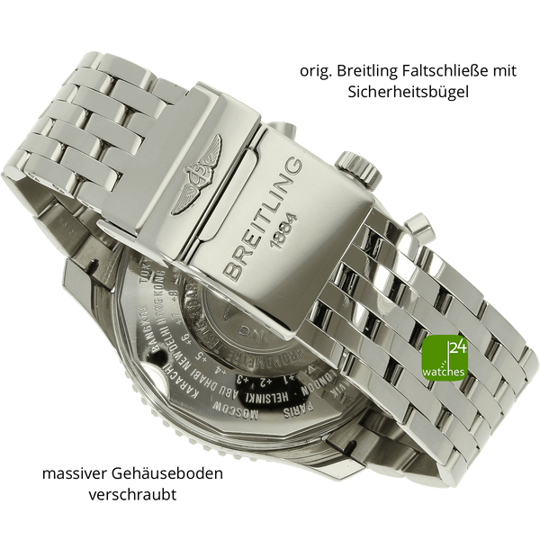 gebrauchte Breitling Uhr Navitimer World Schliesse zu