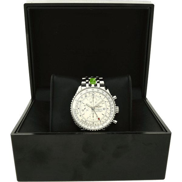 gebrauchte Breitling Uhr Navitimer World in der Box