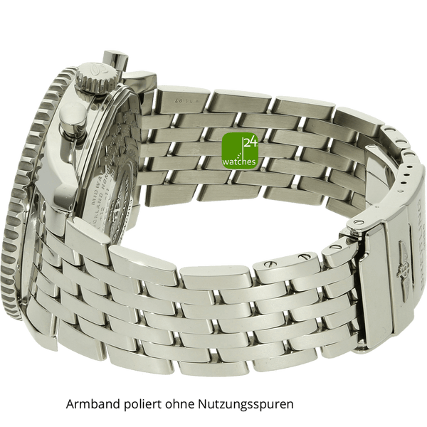 gebrauchte Breitling Uhr Navitimer World Armband links