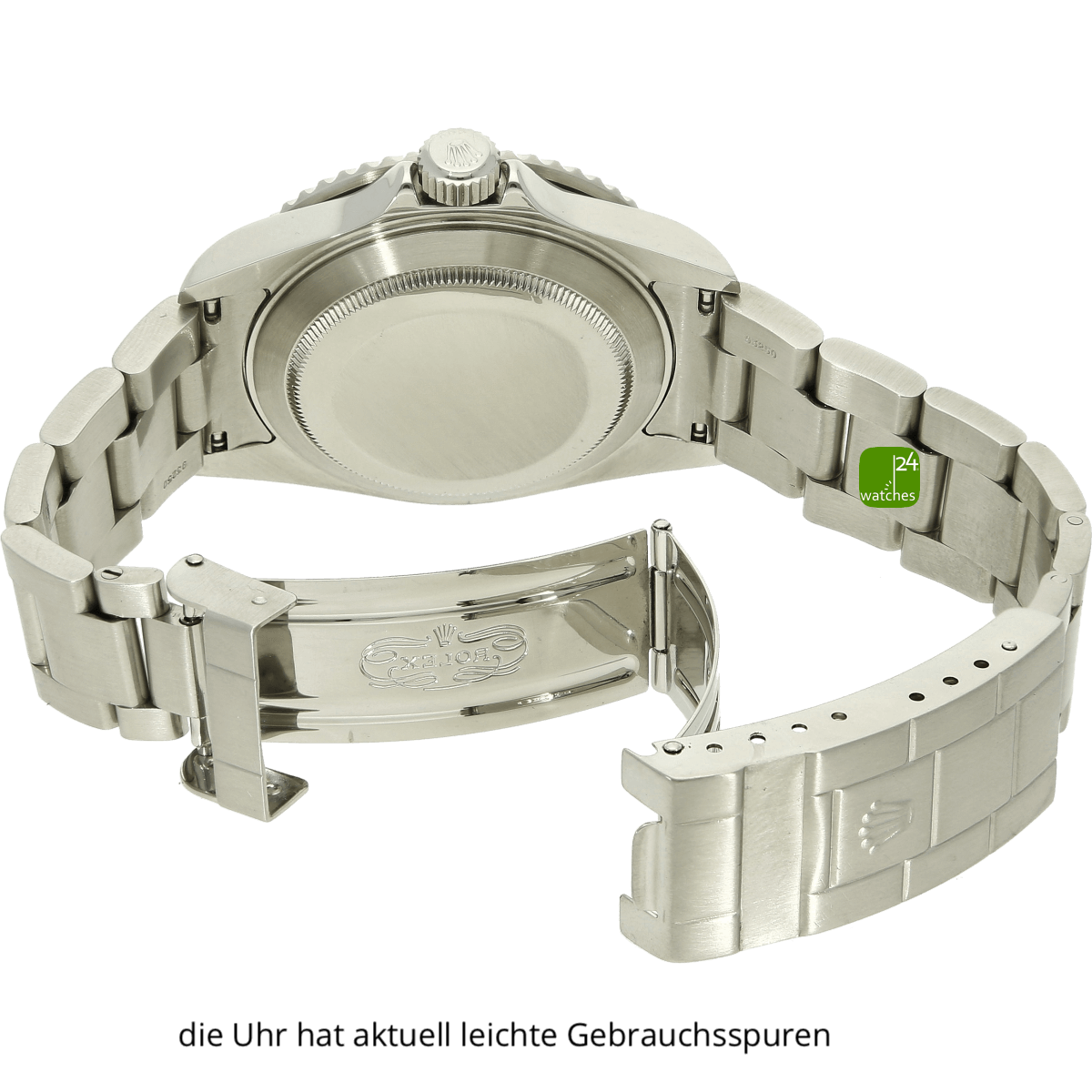 Rolex Submariner Datum Stahl Schliesse offen