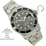 Rolex Submariner Datum Stahl halb liegend