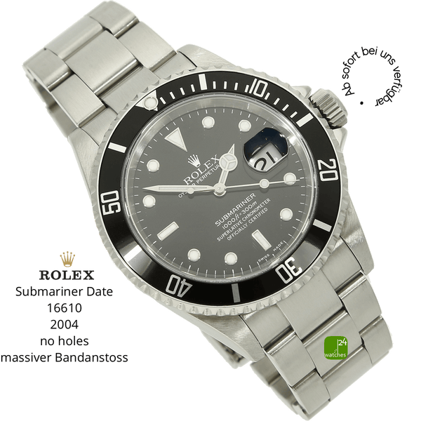 Rolex Submariner Datum Stahl halb liegend