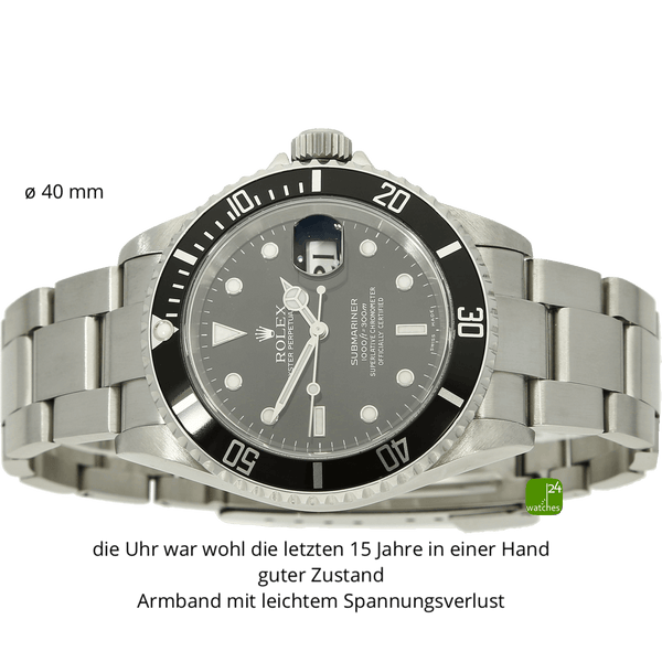 Rolex Submariner Datum Stahl liegend