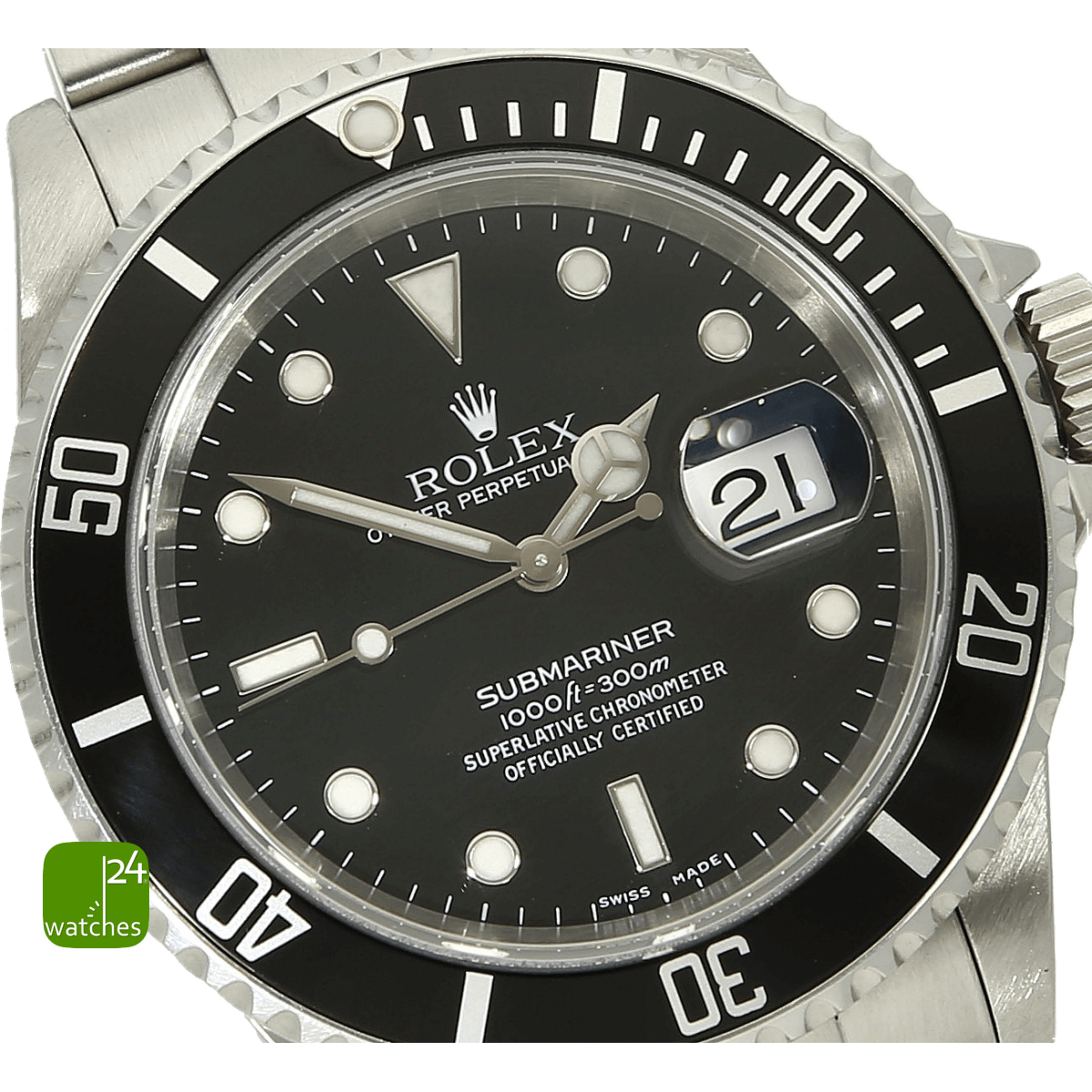 Rolex Submariner Datum Stahl Zifferblatt