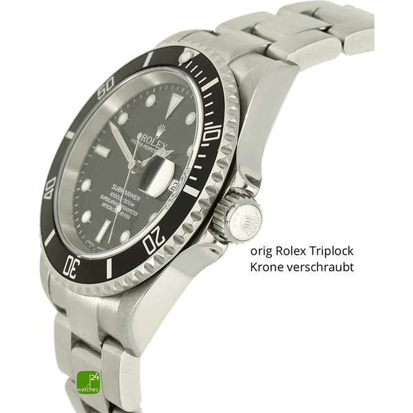 Rolex Submariner Datum Stahl Gehaeuse links