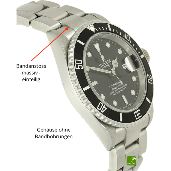 Rolex Submariner Datum Stahl Gehaeuse rechts