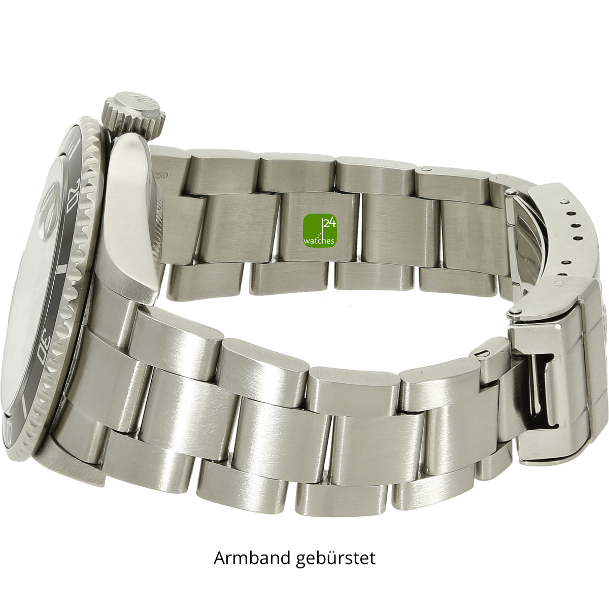 Rolex Submariner Datum Stahl Armband links