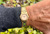ebel damen uhr 1911 in vollgold mit brillanten am arm