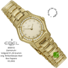 ebel damen uhr 1911 in vollgold mit brillanten halb liegend