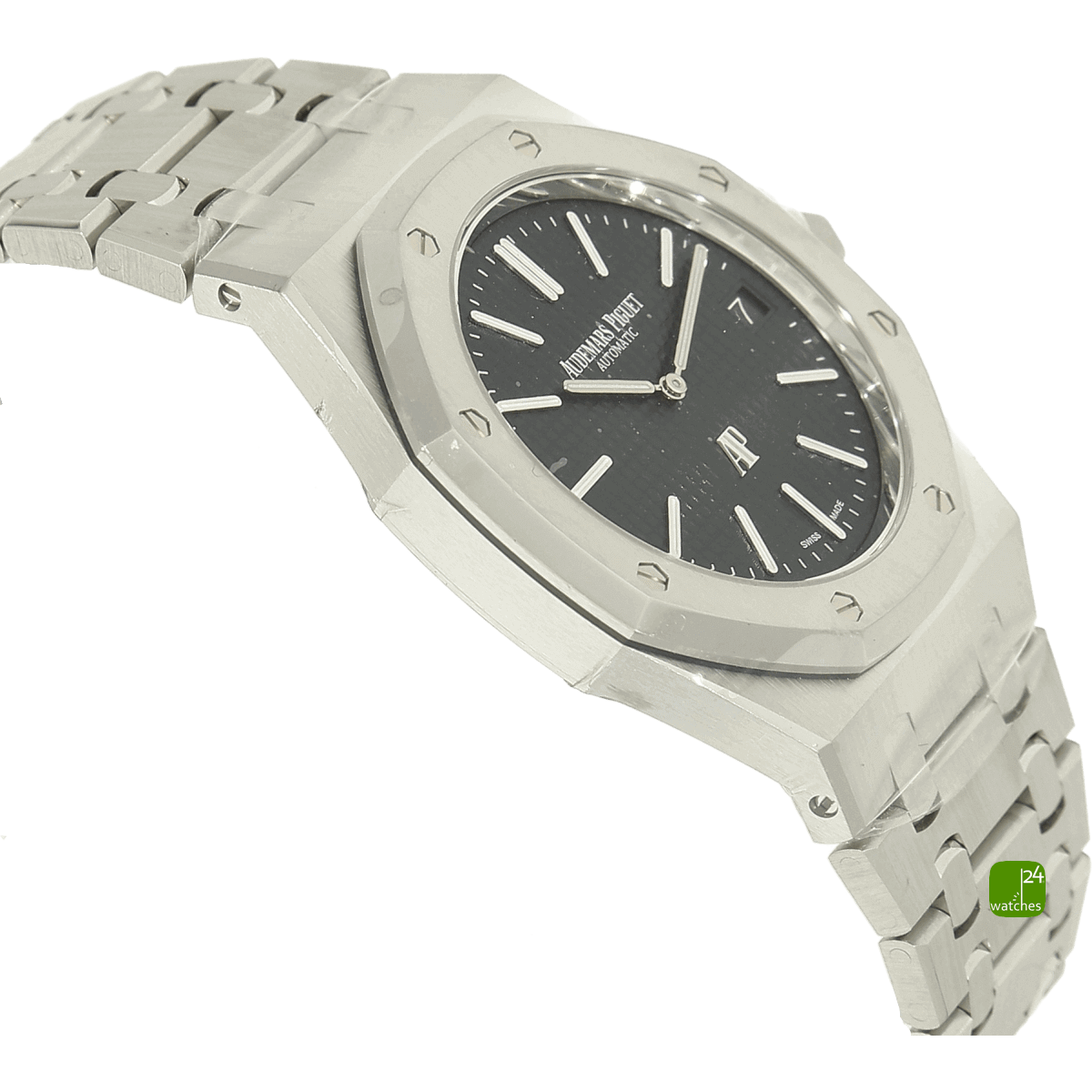 Audemars Piguet Royal Oak blue 15202 Gehaeuse links
