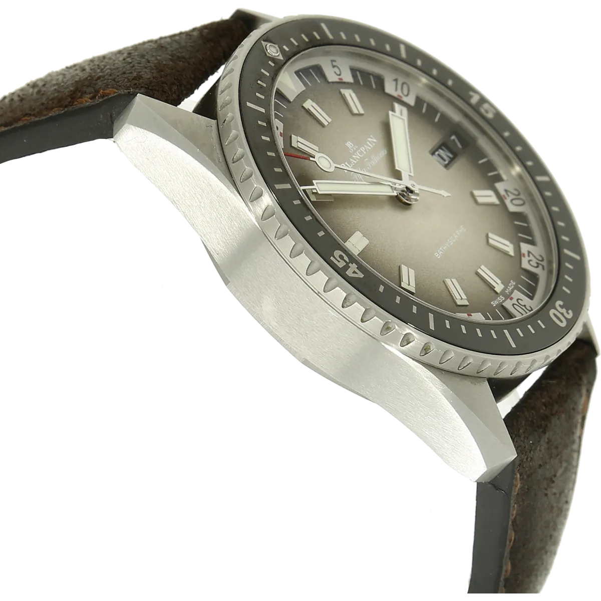 Blancpain Fifty Fathoms Bathyscape Day Date Gehaeuse links 