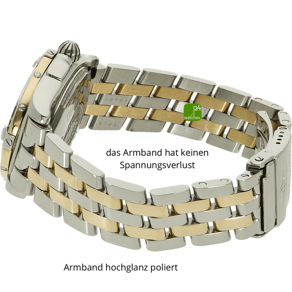 Breiling Cockpit Perlmutt Dia Armband links