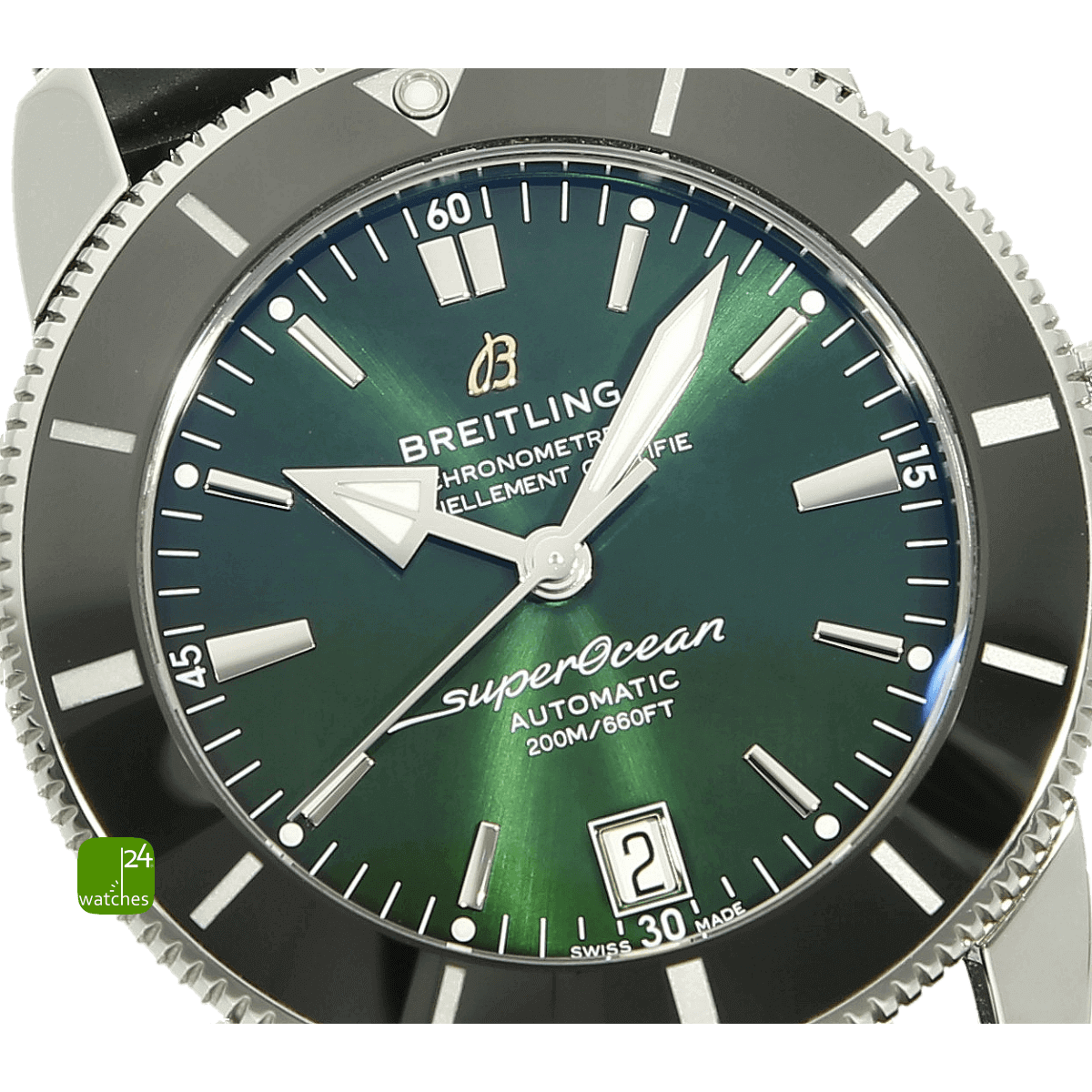 Breitling Superocean Heritage grün 42 Zifferblatt