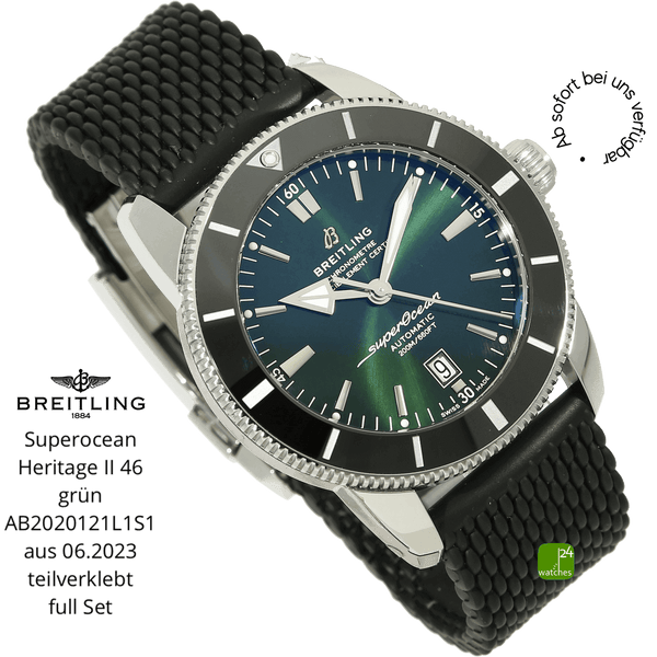 Breitling Superocean 46 gruen halb liegend