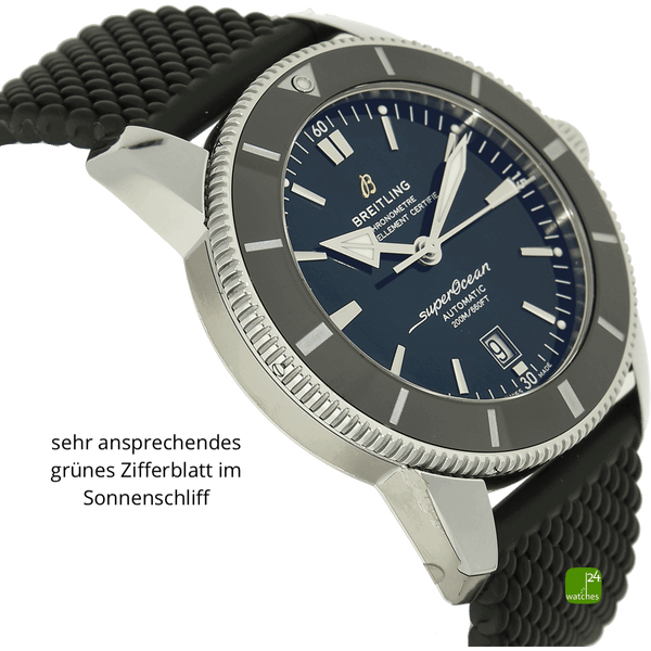 Breitling Superocean 46 gruen Gehaeuse links