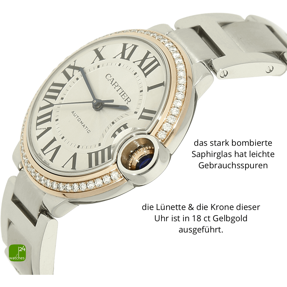 Cartier WE902081 Ballon Bleu Gehaeuse rechts 