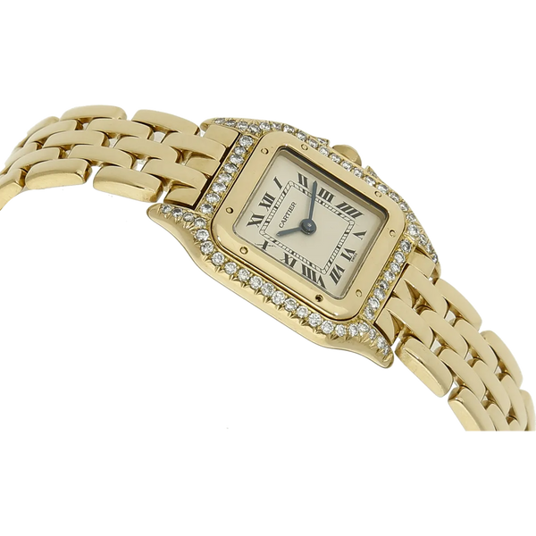 Cartier Lady Panthere 1070 Gold Dia Gehaeuse links 