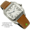 Cartier Santos medium braunes Band