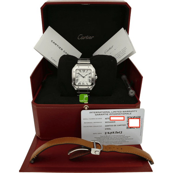 Cartier Santos medium mit Papieren