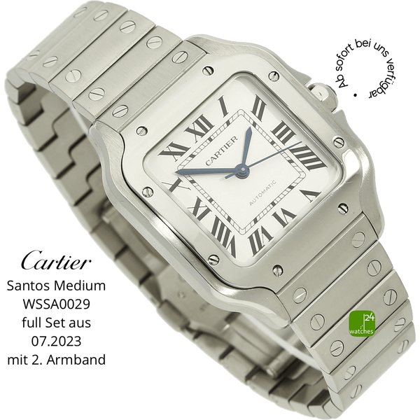 Cartier Santos medium halb liegend