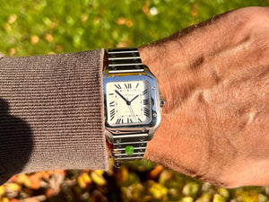 Cartier Santos medium am Arm