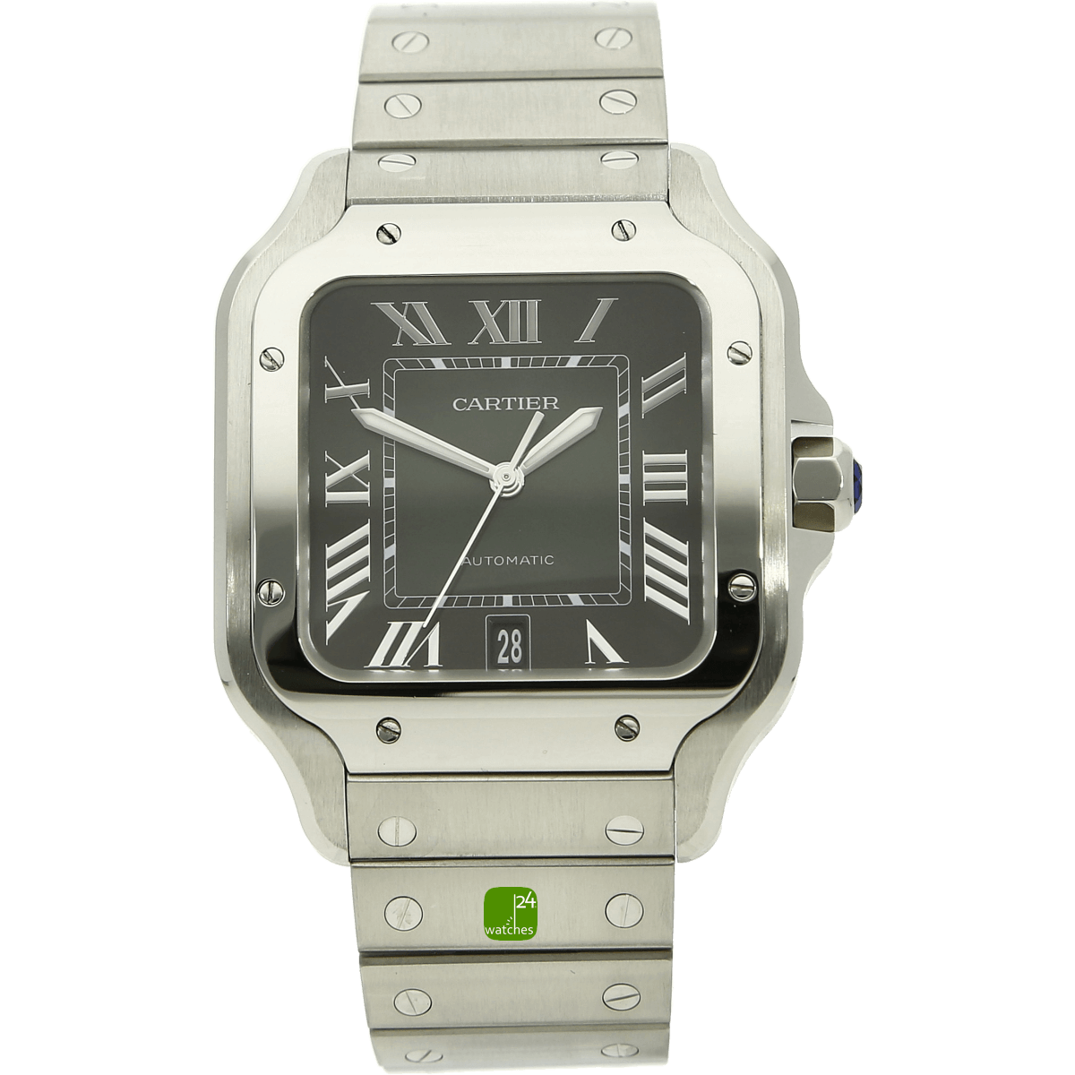 gebrauchte Cartier Santos XL gruen 4072 stehend