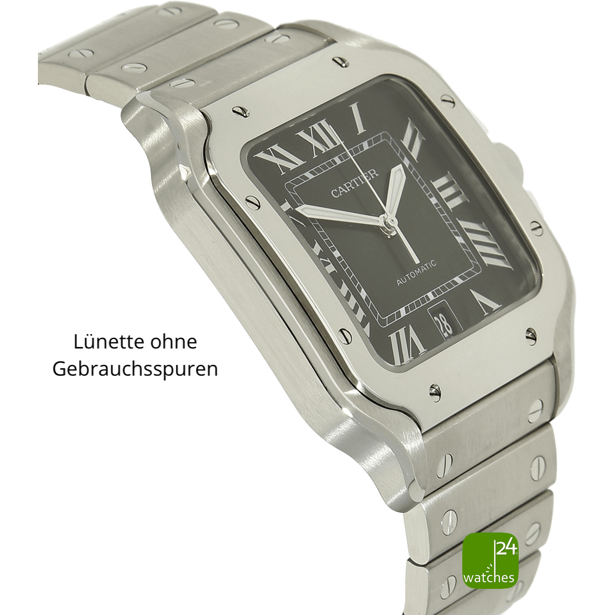 Cartier Santos XL gruen 4072 Gehaeuse links
