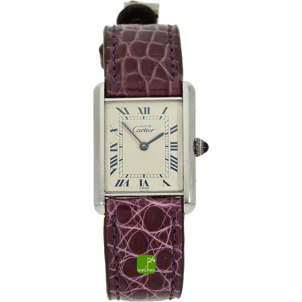 Cartier Tank must gebraucht silber 23x30 mm stehend