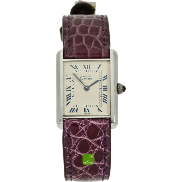 Cartier Tank must gebraucht silber 23x30 mm stehend