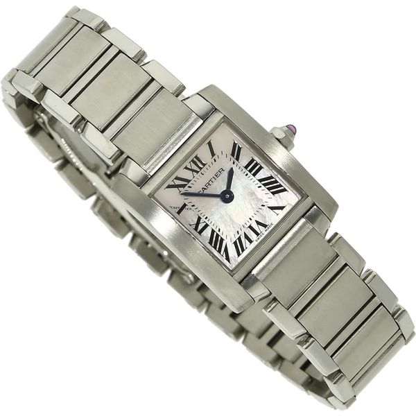 Cartier Tank Francaise MOP 2384 halb liegend 