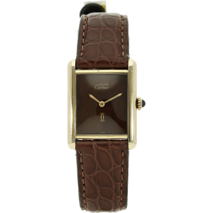 Cartier Tank must mech. braunrot stehend 