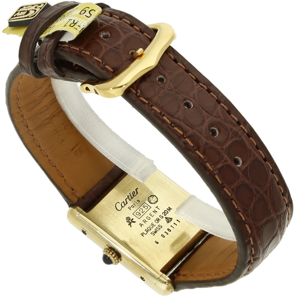 Cartier Tank must mech. braunrot Schliesse zu 