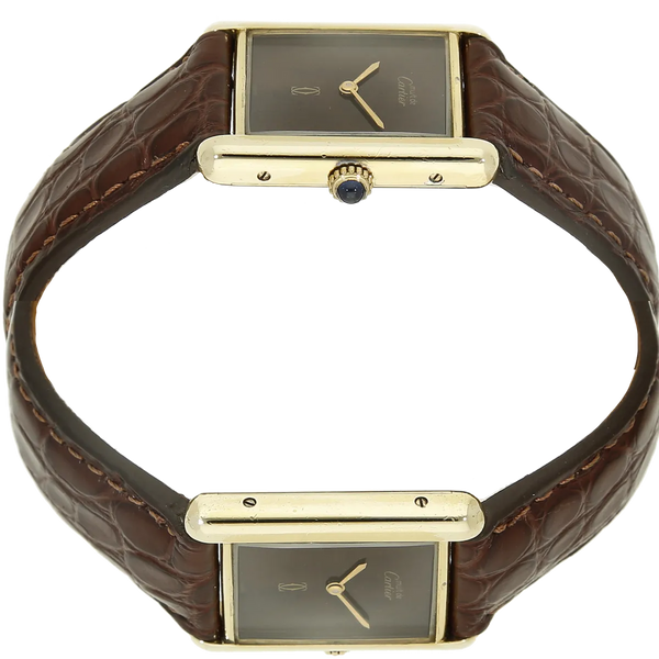 Cartier Tank must mech. braunrot Gehaeuse 3 9 