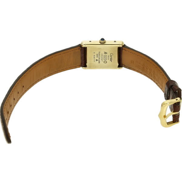 Cartier Tank must mech. braunrot Schiesse offen 