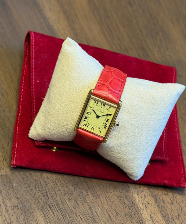 Cartier Tank must SM 1615in der Reisebox 