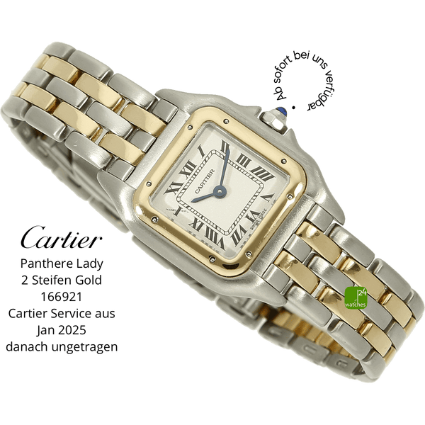Cartier Lady Panthere Stahl Gold halb liegend