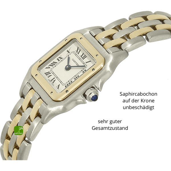 Cartier Lady Panthere Stahl Gold Gehaeuse rechts 