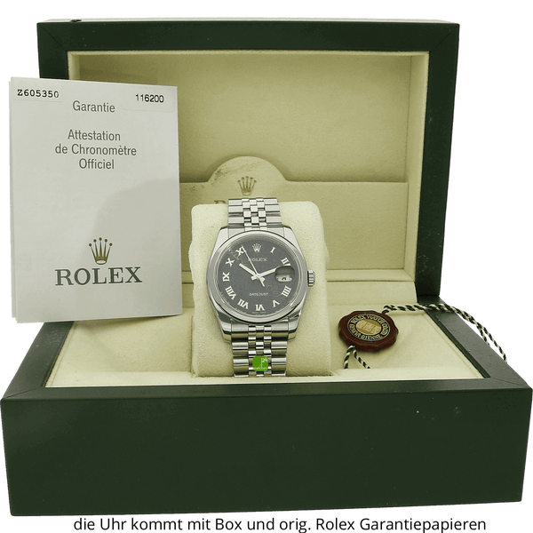 Rolex Datejust Stahl Jubilee 2007 Computer Dial B P –