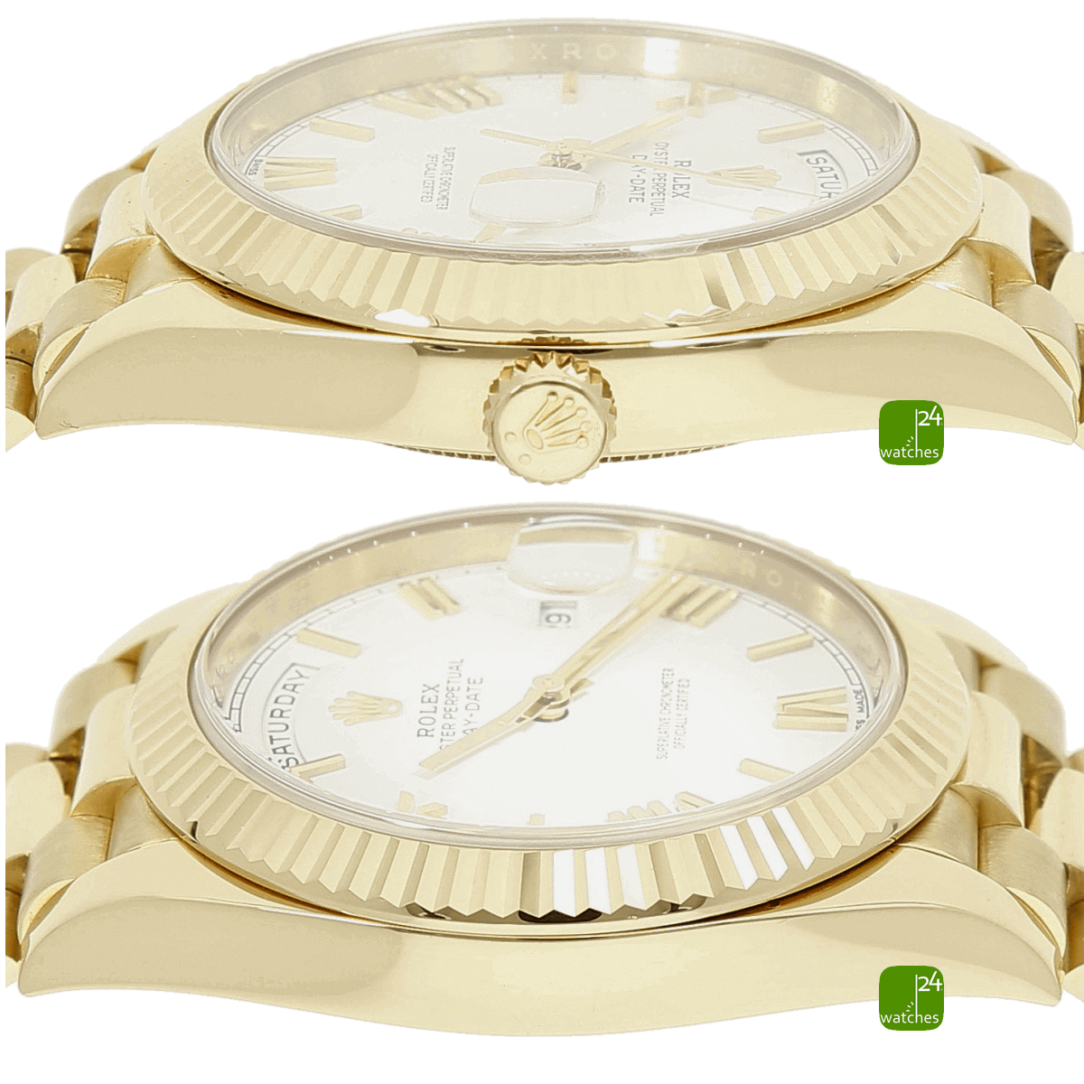 Rolex Day Date 40 Gehaeuse links rechts