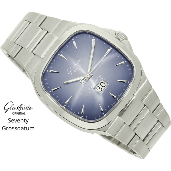 Glashuette Seventies Big Date halb liegend