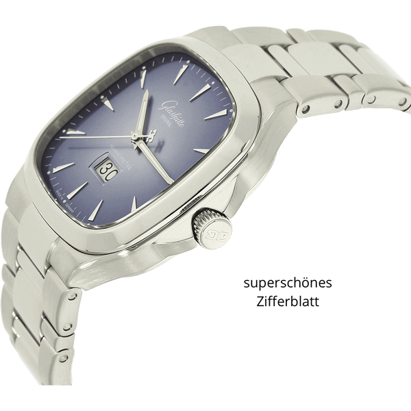 Glashuette Seventies Big Date Gehaeuse seitlich rechts 